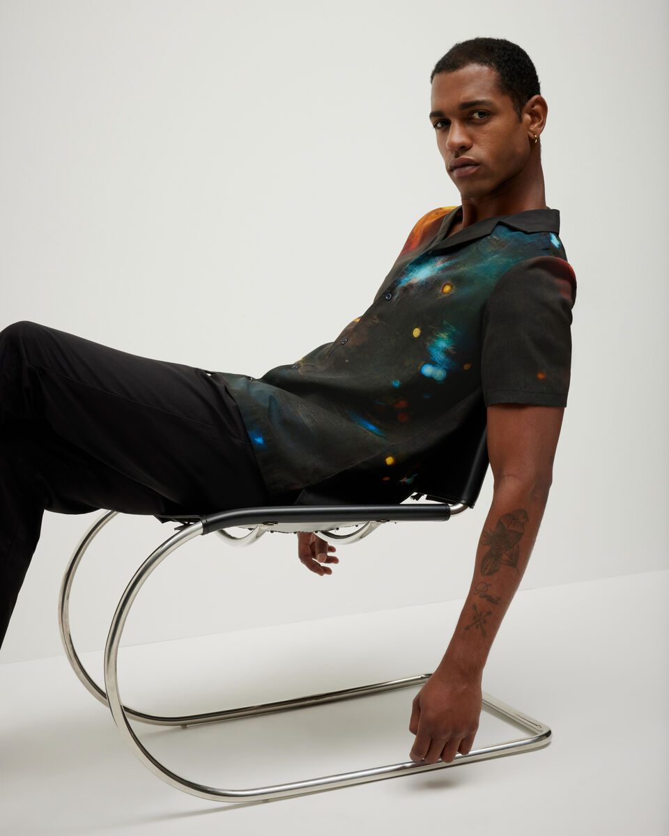 POLITIX x RMIT Printed Shirt, Black POLITIX x RMIT Printed Shirt, Black, hi-res